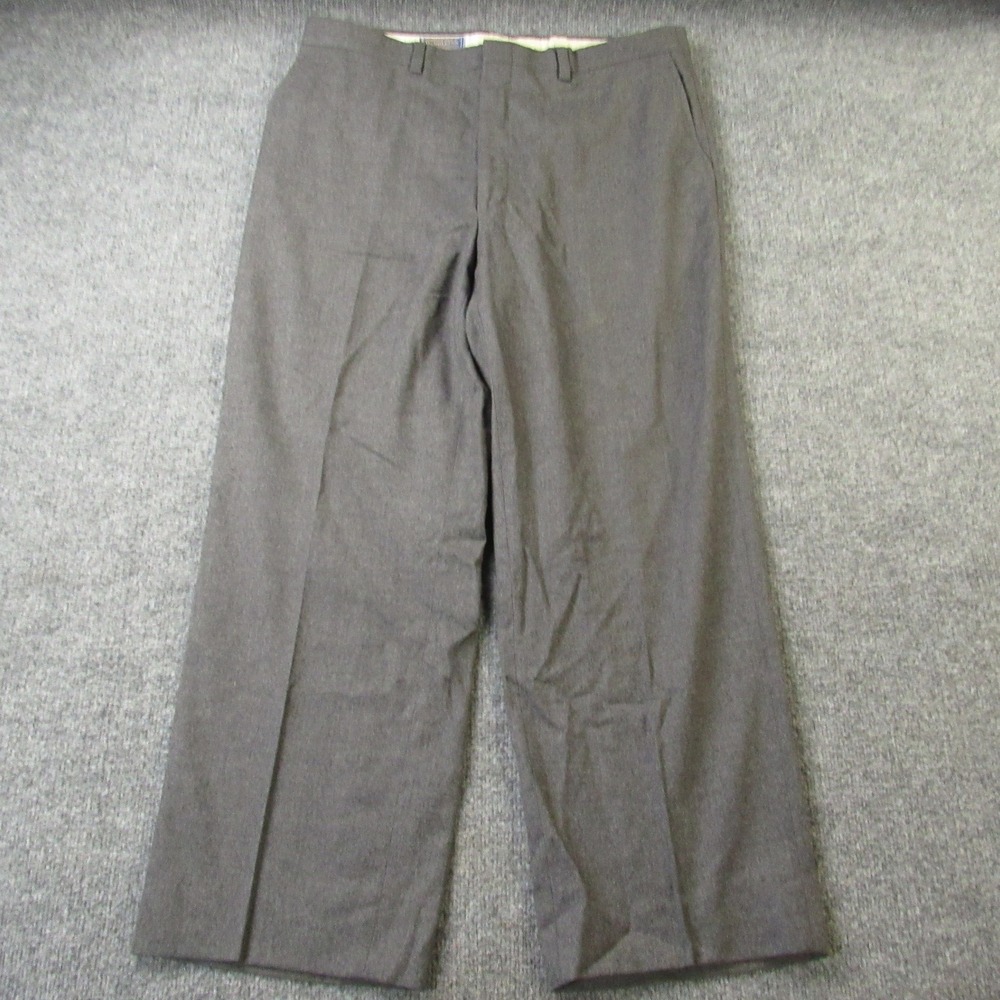 Vintage Pendleton Pants Mens 36x28 Gray 1960s Wool Dress Flat Front Made USA‎